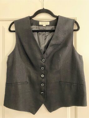 Zara Linen Blend Vest-Size Small